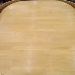 リユースのサカイ栃木店★ジモティ割あり★  ダイニングセット（椅子3脚） ベージュ W90×D90×H69 クリーニング済み TC11691の画像