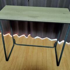 【極美品】アイリスオーヤマ　アイアンウッドデスクの画像