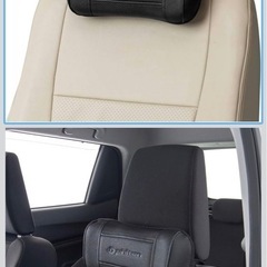 ボンフォーム(BONFORM) シートクッション ファイテンプレミアム ネックピロー 30×13cm ブラック 本革調合成皮革 疲労対策 phiten 5819-15BKの画像