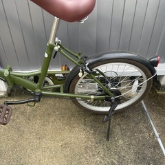 折りたたみ自転車　オリーブ　20インチの画像