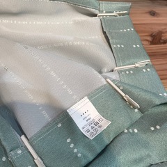 【カーテン、レース、4枚セット】【グリーン】【ニトリ】クリーニング済み【管理番号1123】知の画像