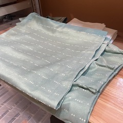 【カーテン、レース、4枚セット】【グリーン】【ニトリ】クリーニング済み【管理番号1123】知の画像