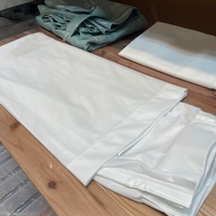 【カーテン、レース、4枚セット】【グリーン】【ニトリ】クリーニング済み【管理番号1123】知の画像