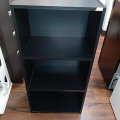 3段 カラーボックス　棚　収納　ブラック　黒　シェルフ　サイズ（約）幅43.5×奥29×高88　　■近隣配送無料 買取GO‼　栄和店の画像
