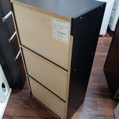 3段 カラーボックス　棚　収納　ブラック　黒　シェルフ　サイズ（約）幅43.5×奥29×高88　　■近隣配送無料 買取GO‼　栄和店の画像