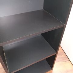 3段 カラーボックス　棚　収納　ブラック　黒　シェルフ　サイズ（約）幅43.5×奥29×高88　　■近隣配送無料 買取GO‼　栄和店の画像