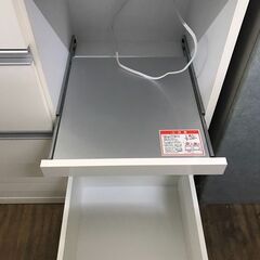 【ジャングルジャングル広陵店】キッチンボード　シルバー×ホワイトの画像