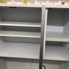 【ジャングルジャングル広陵店】キッチンボード　シルバー×ホワイトの画像