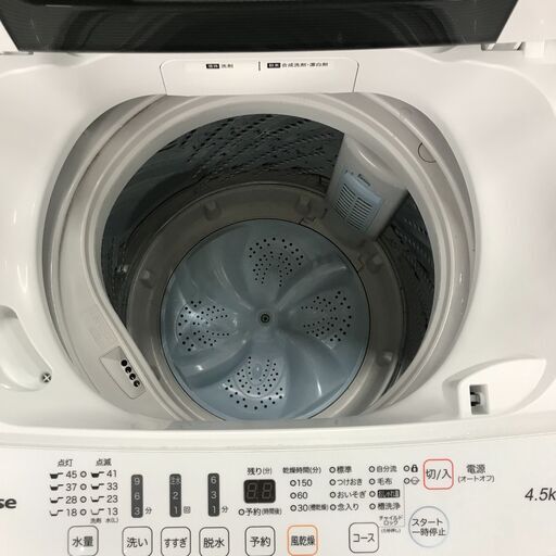 ＼家具＊家電のお店／【ｼﾞｬﾝｸﾞﾙｼﾞｬﾝｸﾞﾙ石川金沢店】 洗濯機 ハイセンス 4.5kg HW-E450Z 2019年製 *現状販売