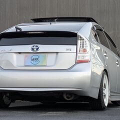 ★希少！サンルーフ付！ローダウン！プリウス【S】社外17インチAW！バックカメラ！ETC！LEDライト！フォグライト！Bluetooth！Pスタートの画像