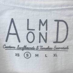 【未使用】Almond Surfboards & Design アーモンドサーフボードデザイン FINE SURFING EMB 半袖 Tシャツ S ホワイト TS2110S ユニセックス USAコットンの画像