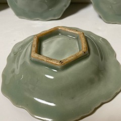 三田青磁　骨董　江戸〜明治　小皿　豆皿　希少　アンティーク　古道具の画像