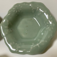 三田青磁　骨董　江戸〜明治　小皿　豆皿　希少　アンティーク　古道具の画像