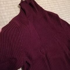 【お話中】ラルフローレン　ワインレッド七分丈セーターの画像