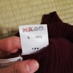 【お話中】ラルフローレン　ワインレッド七分丈セーターの画像