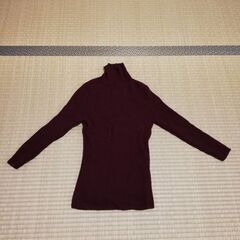 【お話中】ラルフローレン　ワインレッド七分丈セーターの画像