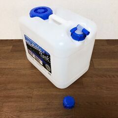 屋外用ウォッシャブルタンク WASH-N20L 半透明タイプ キャンプ用 コック付き 大口径キャップ仕様 岩谷マテリアル 災害対策用品 ポリタンクの画像