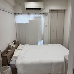 ベッドフレーム、ダブル、ダブルベッド、マットレス、収納付き、ほぼ新品の画像