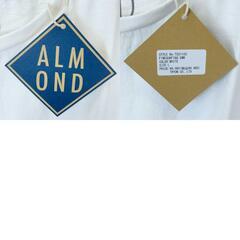 【未使用】Almond Surfboards & Design アーモンドサーフボードデザイン FINE SURFING EMB 半袖 Tシャツ L ホワイト TS2110S ユニセックス USAコットンの画像
