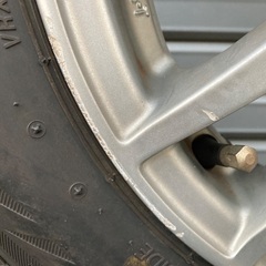 No.169スタットレスタイヤ155/65R13 4H PCD100 アルミホイール付4本セットの画像