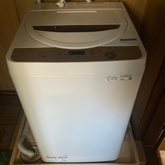 シャープ縦型洗濯機ES-GE6G6kg2021年製の画像