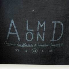 【未使用】Almond Surfboards & Design アーモンドサーフボードデザイン COSTA MESA 半袖 Tシャツ M チャコール TS2004S ユニセックス USAコットンの画像