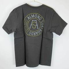【未使用】Almond Surfboards & Design アーモンドサーフボードデザイン COSTA MESA 半袖 Tシャツ M チャコール TS2004S ユニセックス USAコットンの画像