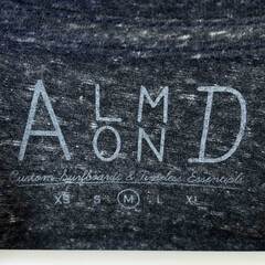 【未使用】Almond Surfboards & Design アーモンドサーフボードデザイン AS LOGO 半袖 Tシャツ M ブラック TS2014S ユニセックスの画像