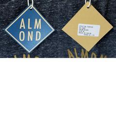 【未使用】Almond Surfboards & Design アーモンドサーフボードデザイン AS LOGO 半袖 Tシャツ M ブラック TS2014S ユニセックスの画像