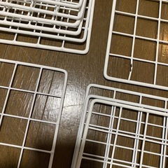 ダイソー 白ワイヤーフレーム11点 の画像