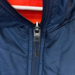 アディダス CLX BodyHeat パデッドジャケット 2XO ネイビー/オレンジ F45684 ADIDAS サッカー ウォームアップ 防寒 ベンチコートの画像