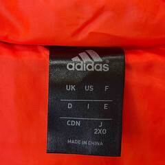 アディダス CLX BodyHeat パデッドジャケット 2XO ネイビー/オレンジ F45684 ADIDAS サッカー ウォームアップ 防寒 ベンチコートの画像