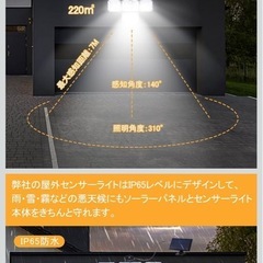 LED 野外センサーソーラーライトの画像