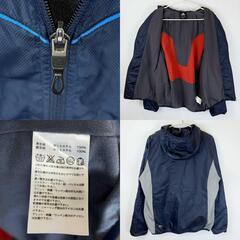 アディダス ウインドブレーカー ジャケット O ネイビー ADIDAS サッカー ウォームアップ 防寒の画像