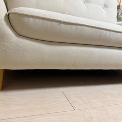 2人掛けソファー 使用感あrりの画像