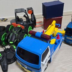 【総額1.5万円相当】トイコー働く車＆ラジコン7台セット（JAFレッカー・コンテナ車・フォークリフト・ベンツGクラス他）の画像