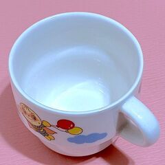 【アンパンマン 白磁コップ】レインボー柄｜陶器製 子ども用マグカップ｜フレーベル館 正規品の画像