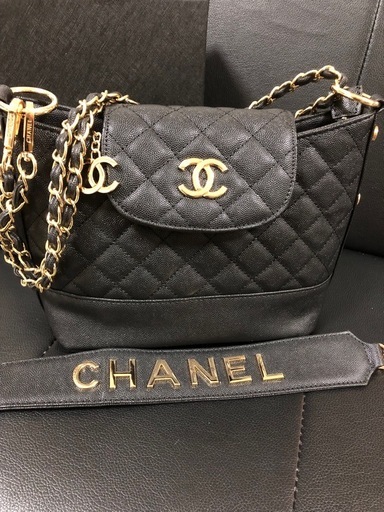 CHANEL シャネル ノベルティ ショルダーバッグ  ゴールドチェーン ブラック　2WAY　②