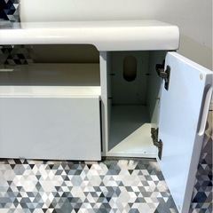 ニトリ ローボード テレビ台 ホワイト鏡面 白家具 
 WH140の画像