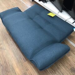 【ジャングルジャングル広陵店】家具　ソファー　リクライングソファー　ブルー　【ジモティー特別価格！！】の画像