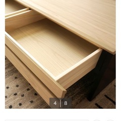 ニトリ　天然木工芸突板　テーブルの画像