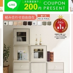 収納棚　扉付きの画像