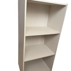 コーナンオリジナル 三段カラーボックス ウッドホワイト3の画像