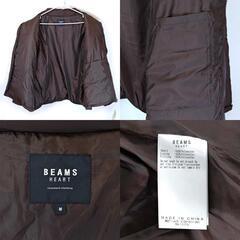 【未使用】BEAMS HEART ビームスハート 中綿 パデッド ショート ブルゾン M ブラウン 42-18-0088-147 メンズの画像