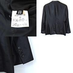 EPOCA UOMO エポカ ウォモ ナイロン ウール テーラードジャケット 44 ブラック 8VE77-311-09 メンズの画像