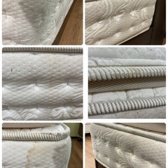 ジモティー限定価格！S221 ⭐ 訳アリ特価 NITORI ニトリ ダブルベッド N―Sleepプレミアム 幅140cm USEDの画像