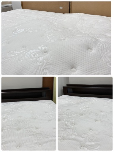 ジモティー限定価格！S221 ⭐ 訳アリ特価 NITORI ニトリ ダブルベッド N―Sleepプレミアム 幅140cm USED