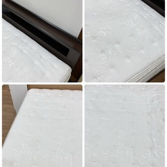 ジモティー限定価格！S221 ⭐ 訳アリ特価 NITORI ニトリ ダブルベッド N―Sleepプレミアム 幅140cm USEDの画像