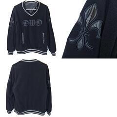 DANCE WITH DRAGON ダンスウィズドラゴン リバーシブルスニードジャック ナイロン×ウール 長袖プルオーバー 3 ブラック D1-352102 メンズの画像