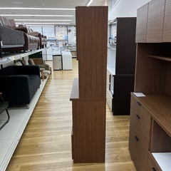 レンジボード ３枚扉 ブラウン×ホワイト キッチン家具 のご紹介です！の画像